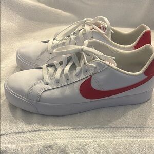 Nike Classic White and Red Shoes